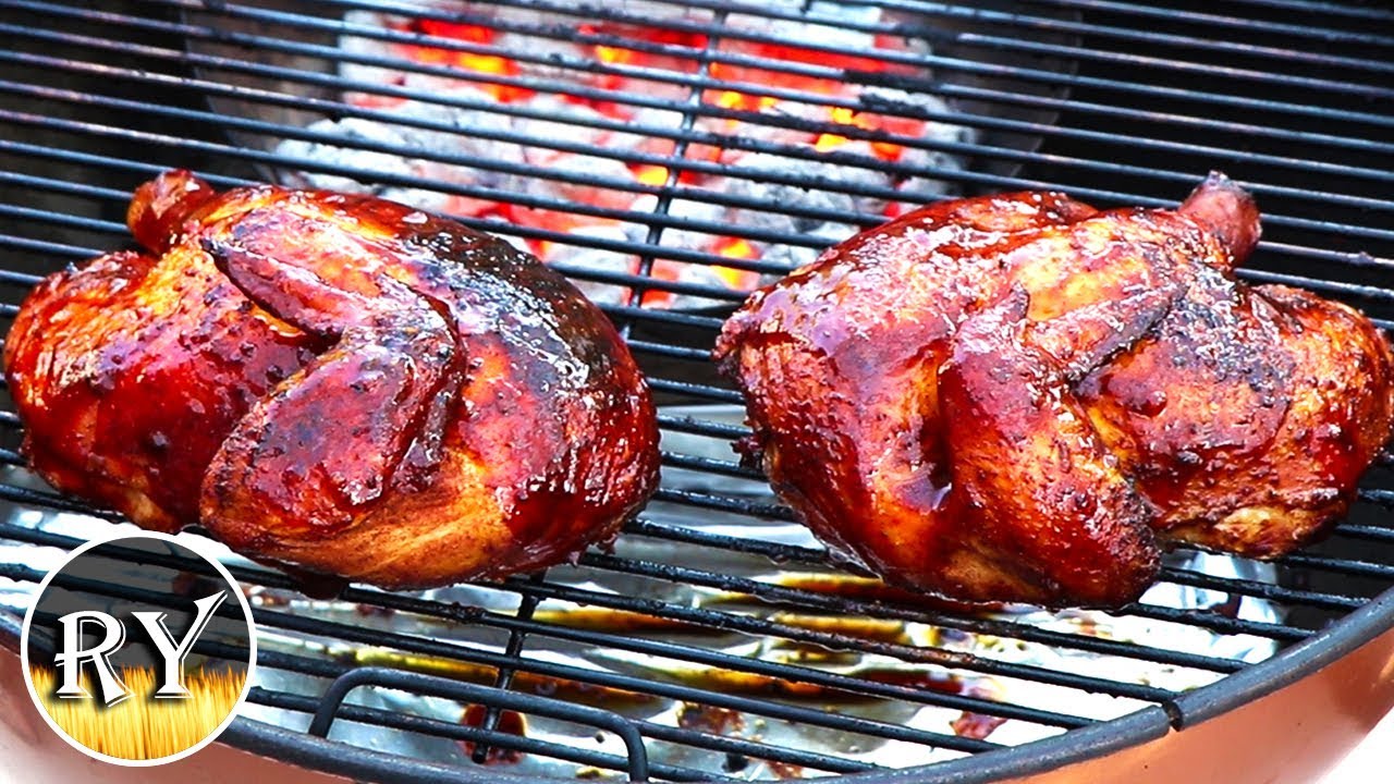 Smoked Saucy Chicken Grilled On The Weber Kettle