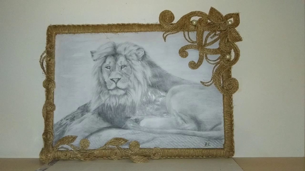 Рамка своими руками из джута.Джутовая филигрань.DIY frame