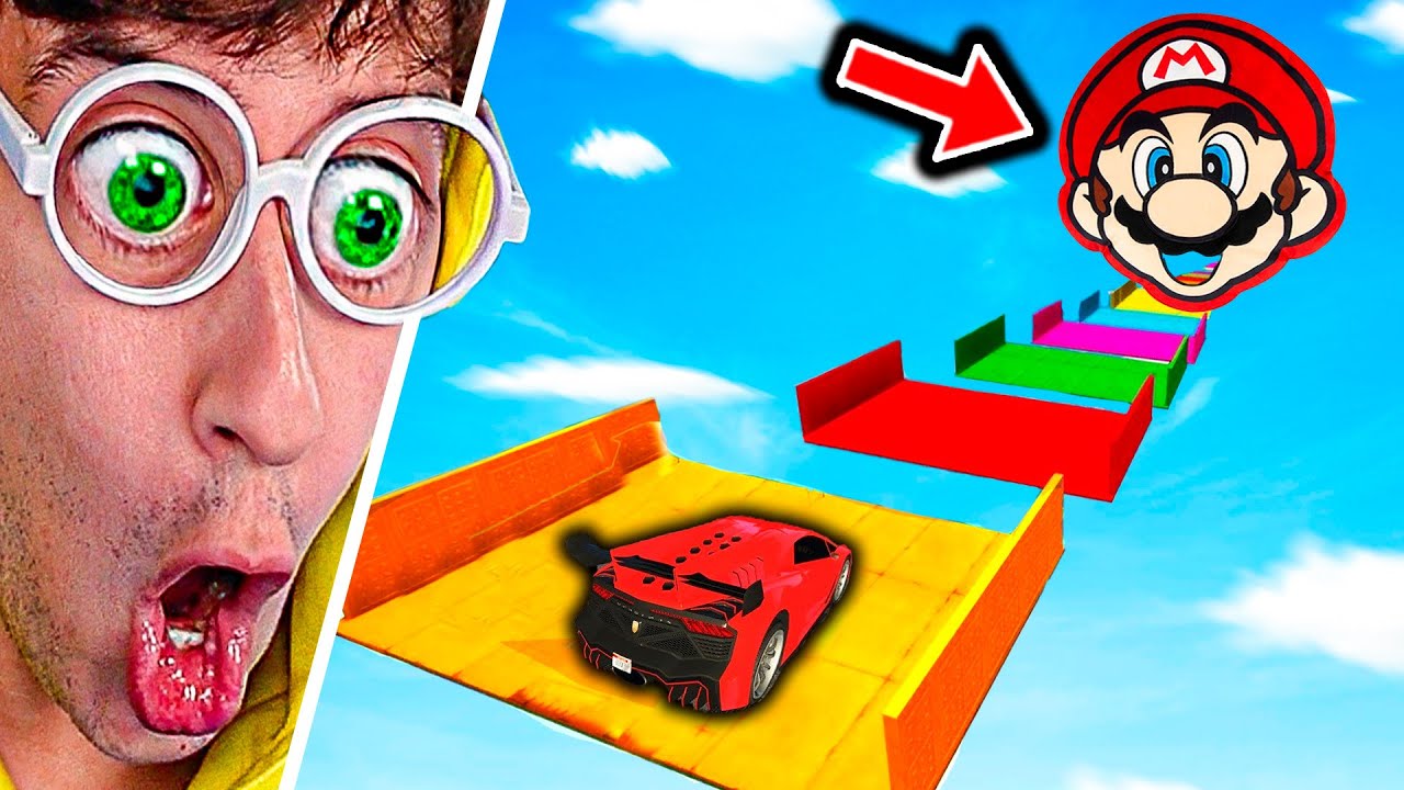 MEGA RAMPA de MARIO BROS imposible 😰!!! (Carrera vs Hermano ) - GTA 5 Cara a Cara TEKENDO