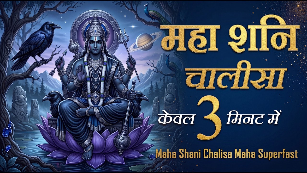 शनि चालीसा | शनि चालीसा महा सुपर फास्ट: सबसे तेज शनि देव चालीसा