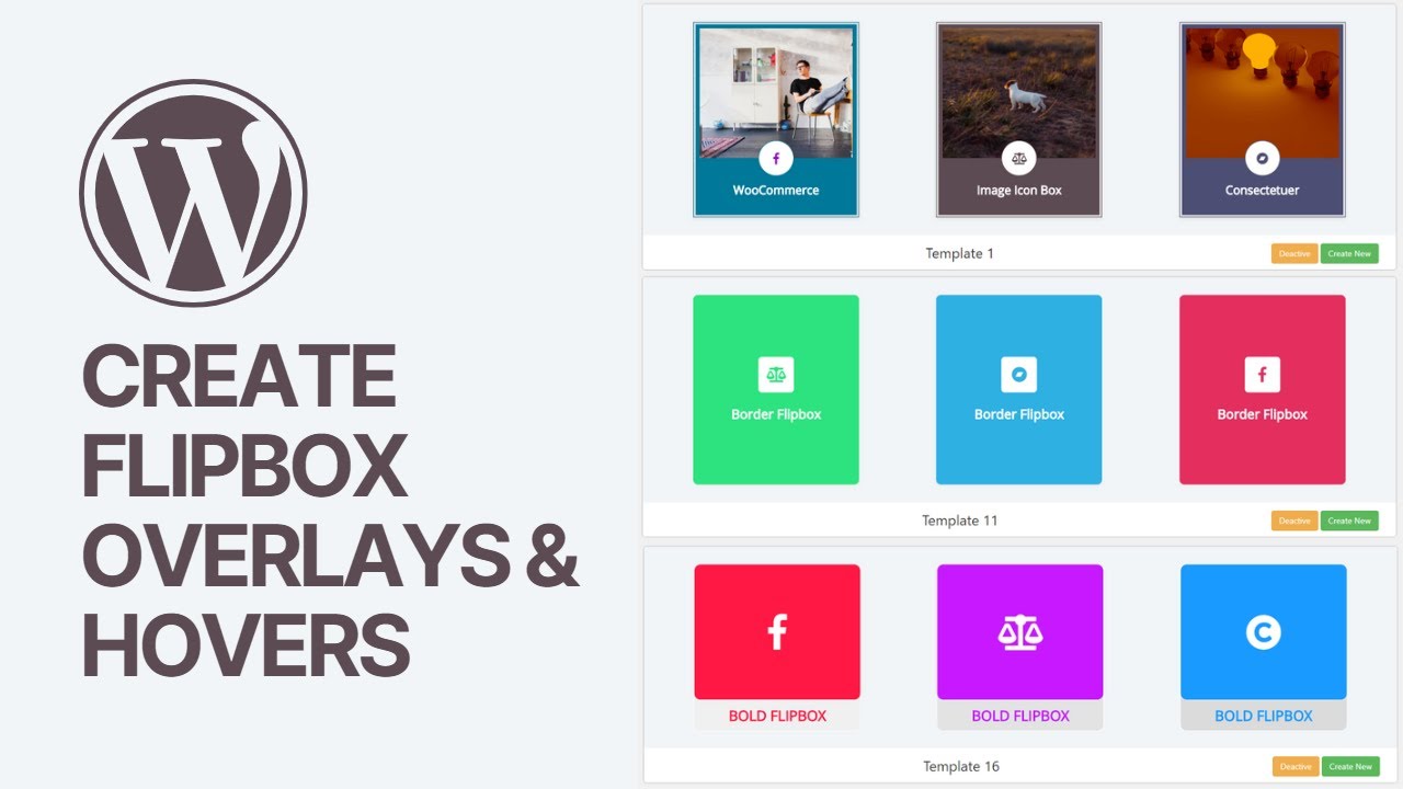 Как создать наложения и ховеры Flipbox в WordPress?