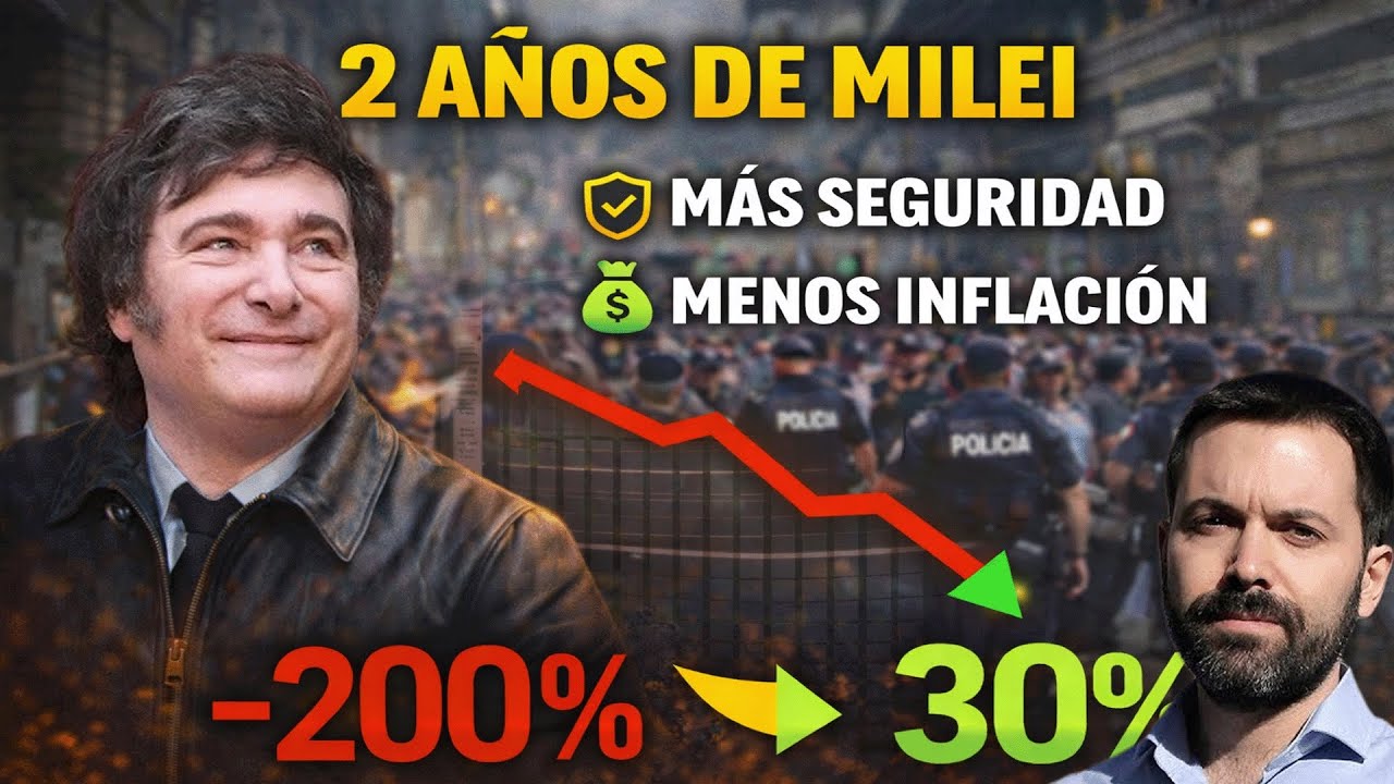 2 años de MIlei: Más seguridad y 170% menos de inflación #milei #seguridad #inflación
