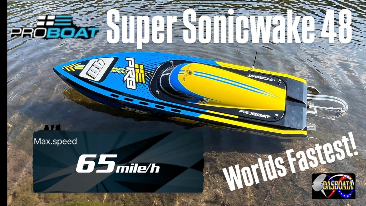 Worlds Fastest Super Sonicwake 48 (65mph) on stock electronics with the dasboata SS48 Prop!