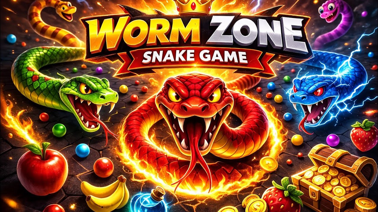 🔥 Worm Zone Snake Game – Noob to Pro Gameplay 😱⚡ Worm Zone Snake Gameplay |🎯🎮