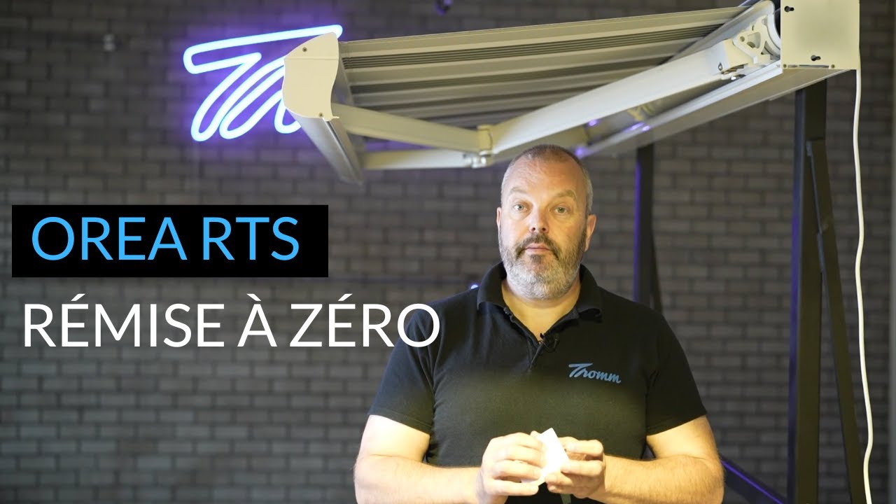 Comment remettre à zéro un moteur Somfy Orea RTS