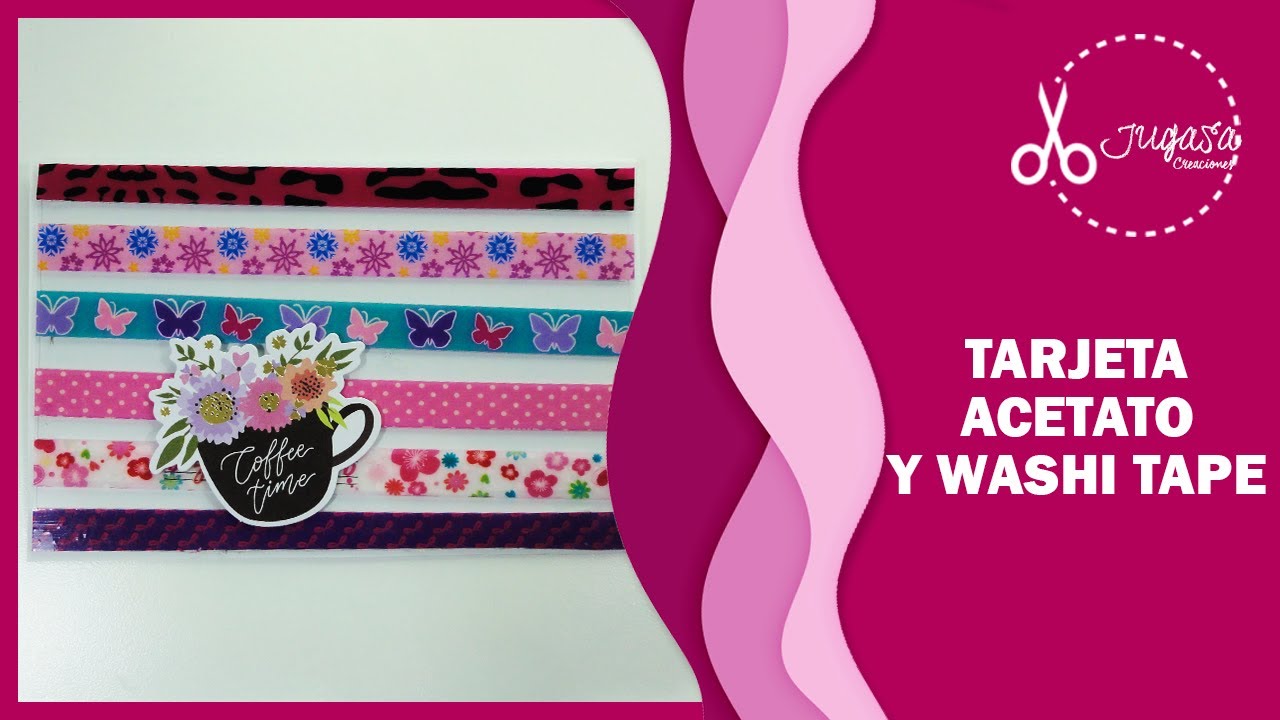 ¡Crea una TARJETA FÁCIL con WASHI TAPE ! ✂ | Tutorial Paso a Paso | JUGASA