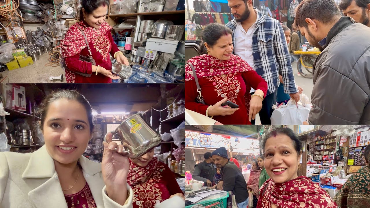 भात में बाँटने k liye bartan liye😄