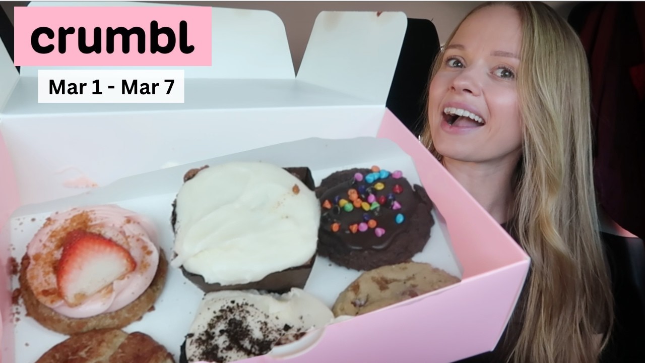 New Crumbl  Cookies Flavors this week Strawberry Biscoff Cookie, Cinnamon Square, Sea Salt Toffee