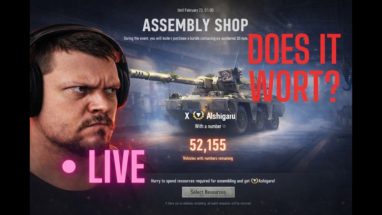 🔴 LIVE &ndash; Assembly Shop: Is ASHIGARA Worth the Cost? 💰 | World of Tanks #wot #worldoftanks #gaming