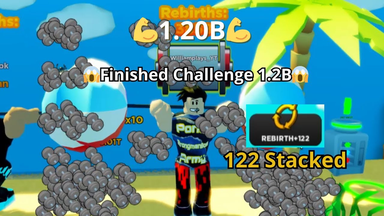 Wow! Amazing 1.20 Billion Strength In Roblox Strongman Simulator!