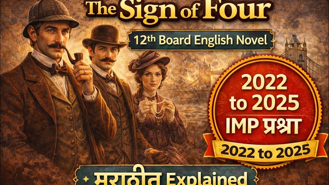 🔥The Sign of Four | 12th Board English | Marathi Explanation | सर्व IMP प्रश्न 2022 ते 2025