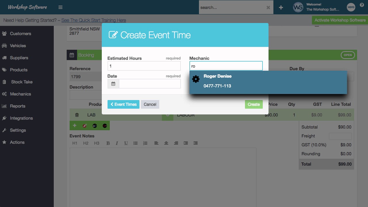 Booking Diary Workshop Software Training Video