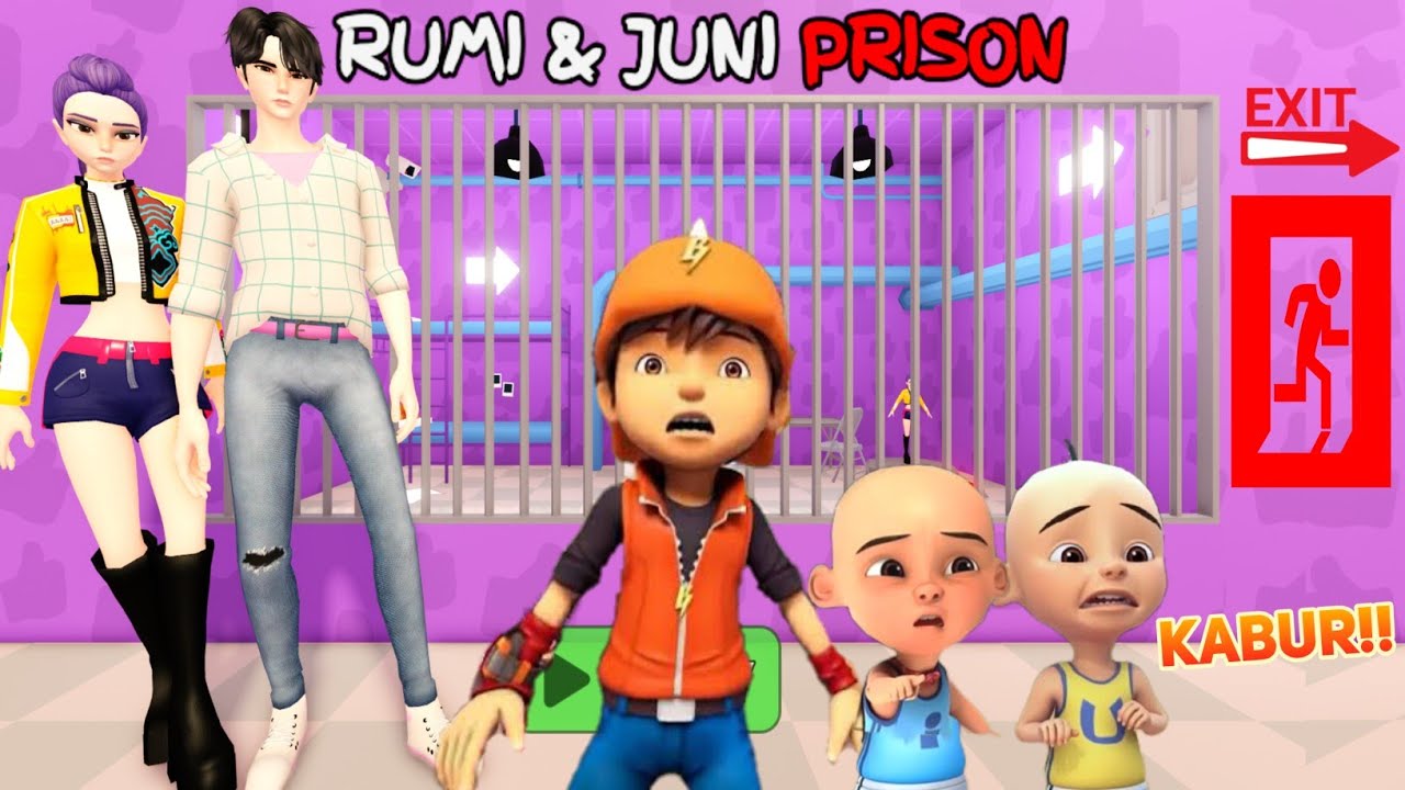 BOBOIBOY DAN UPIN IPIN MASUK PENJARA RUMI & JINU KPOP DEMON HUNTERS?!