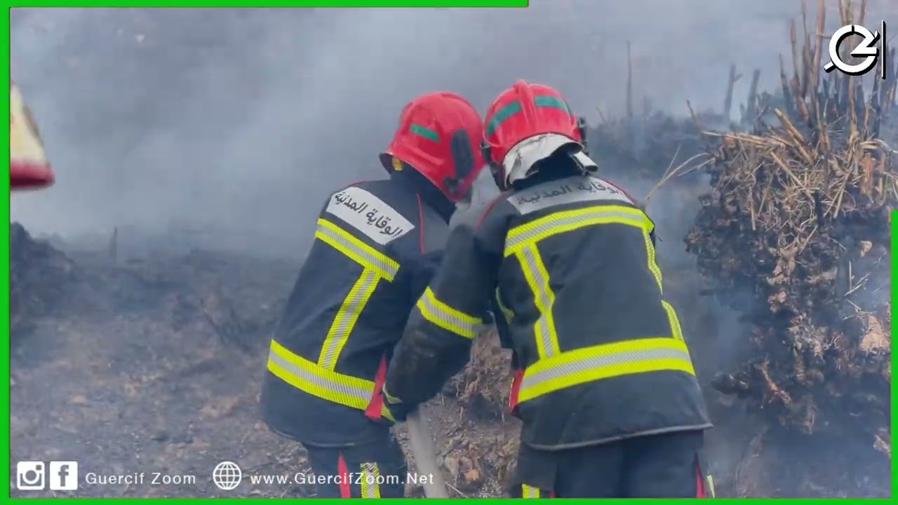 جرسيف | إنـ.ـدلاع حـ.ـريق قرب واد مللو يستـ.ـنفر الوقاية المدنية والسلطات المحلية والأمنية