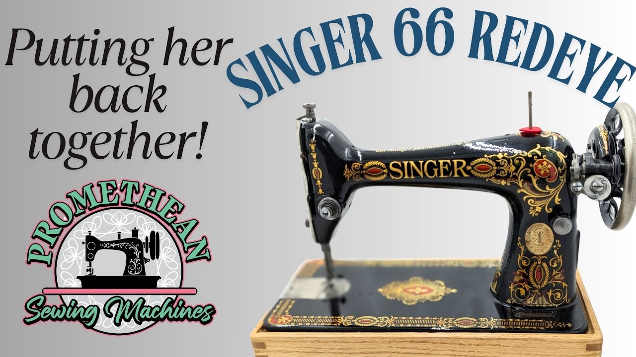 Putting a restored Singer 66 back together. with some issues, but it's fine.