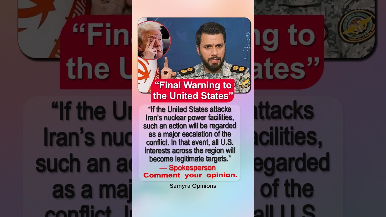Iran Reacts to Possible U.S. Action With Strong Statement #geopolitics