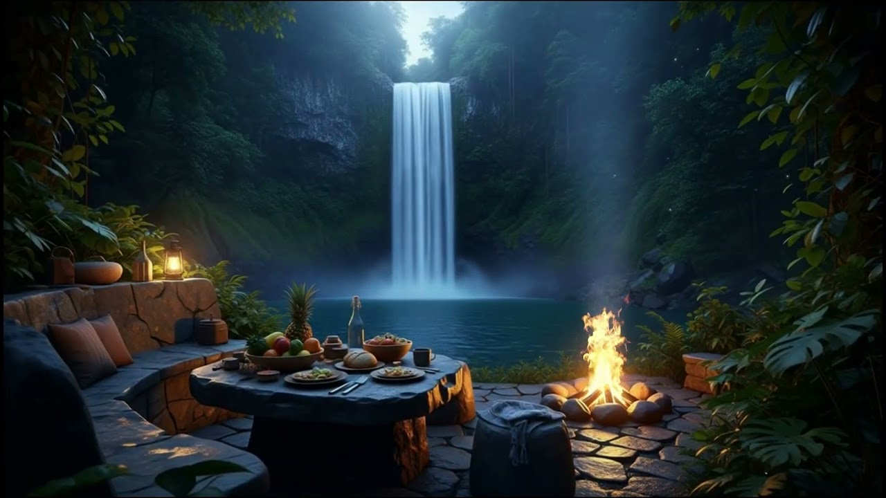 Sleep Instantly 🌙 Waterfall Sounds for Deep Sleep | Relaxing Music for Anxiety & Stress Relief