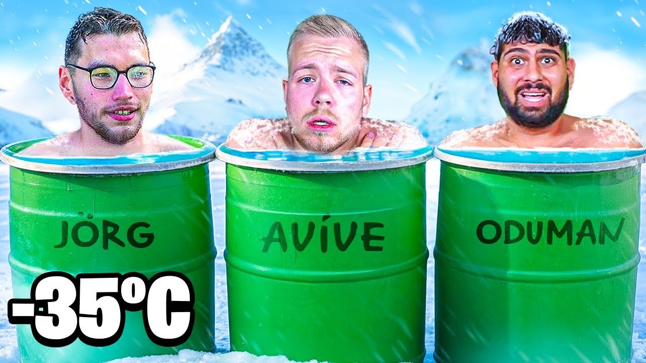 Wer als letztes EISBAD verlässt kriegt 1.000 EURO 🥶 (fast erfroren)