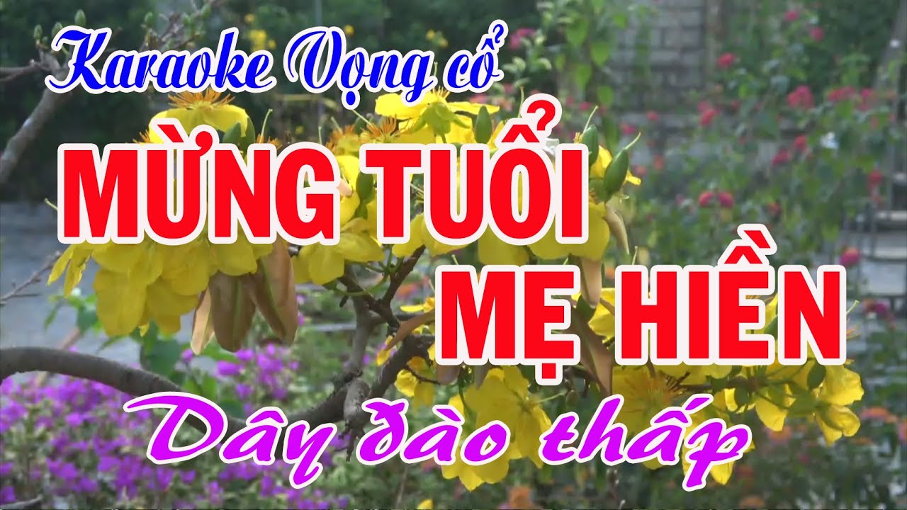 Karaoke Tân cổ: MỪNG TUỔI MẸ HIỀN - Dây Đào thấp - Tác giả: Nguyễn Hữu Nghĩa