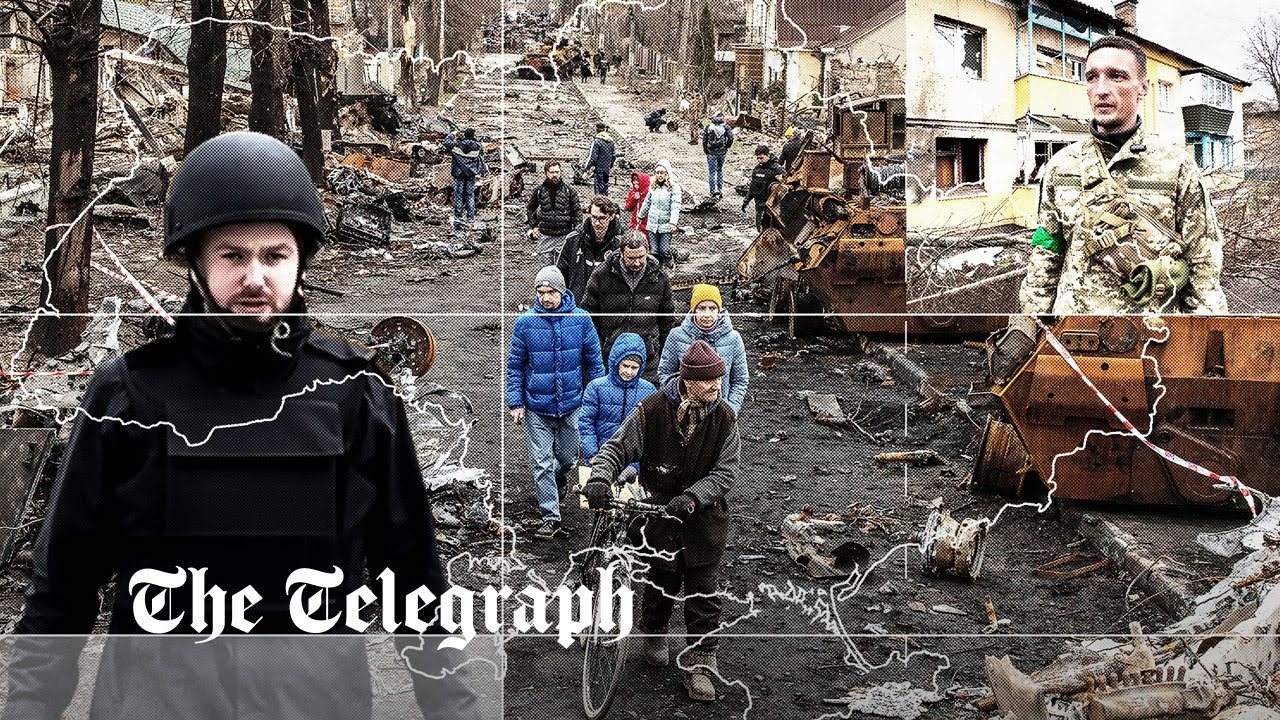 Rebuilding Bucha after a massacre - War in Ukraine a year on | Life on the frontline