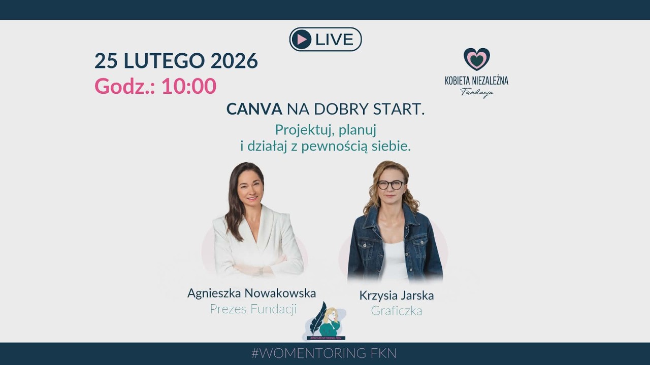 CANVA NA DOBRY START szkolenie w ramach projektu WomentoringFKN