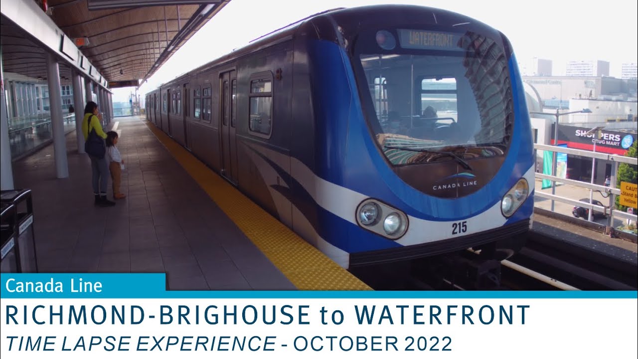 🚇 TransLink SkyTrain - Time Lapse Experience - Canada Line - Richmond-Brighouse to Waterfront