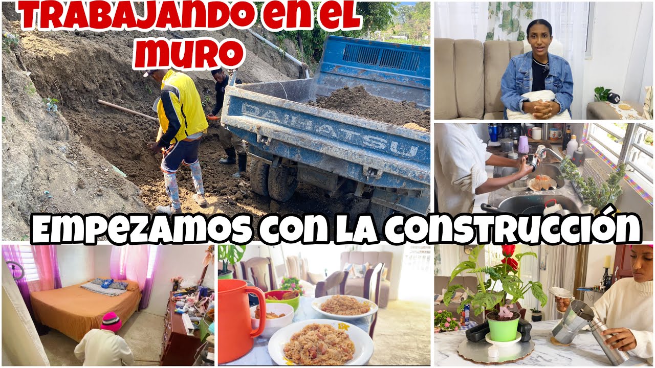 Empezamos con la construcción del muro para darle seguridad a la casa 🏠 Rutina de mañana de limpieza