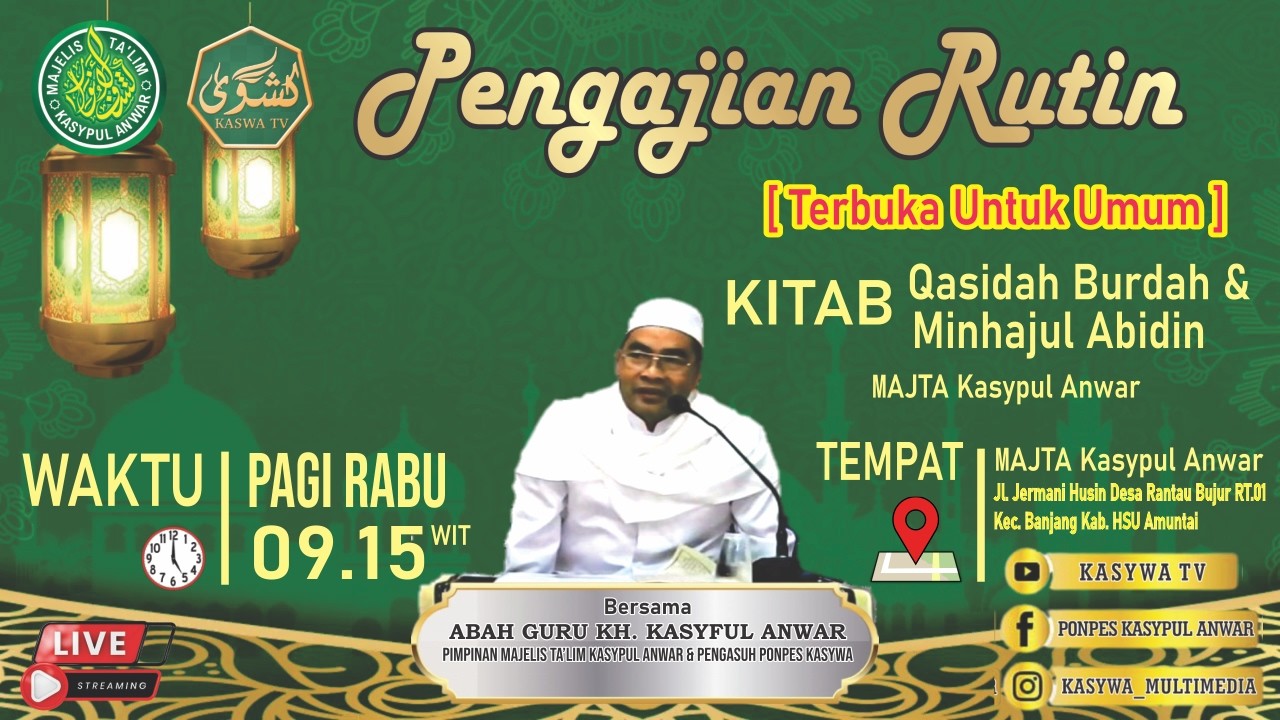 🔴[LIVE] PENGAJIAN RUTIN PAGI ARBA MAJELIS TA`LIM KASYWA 25/02/26