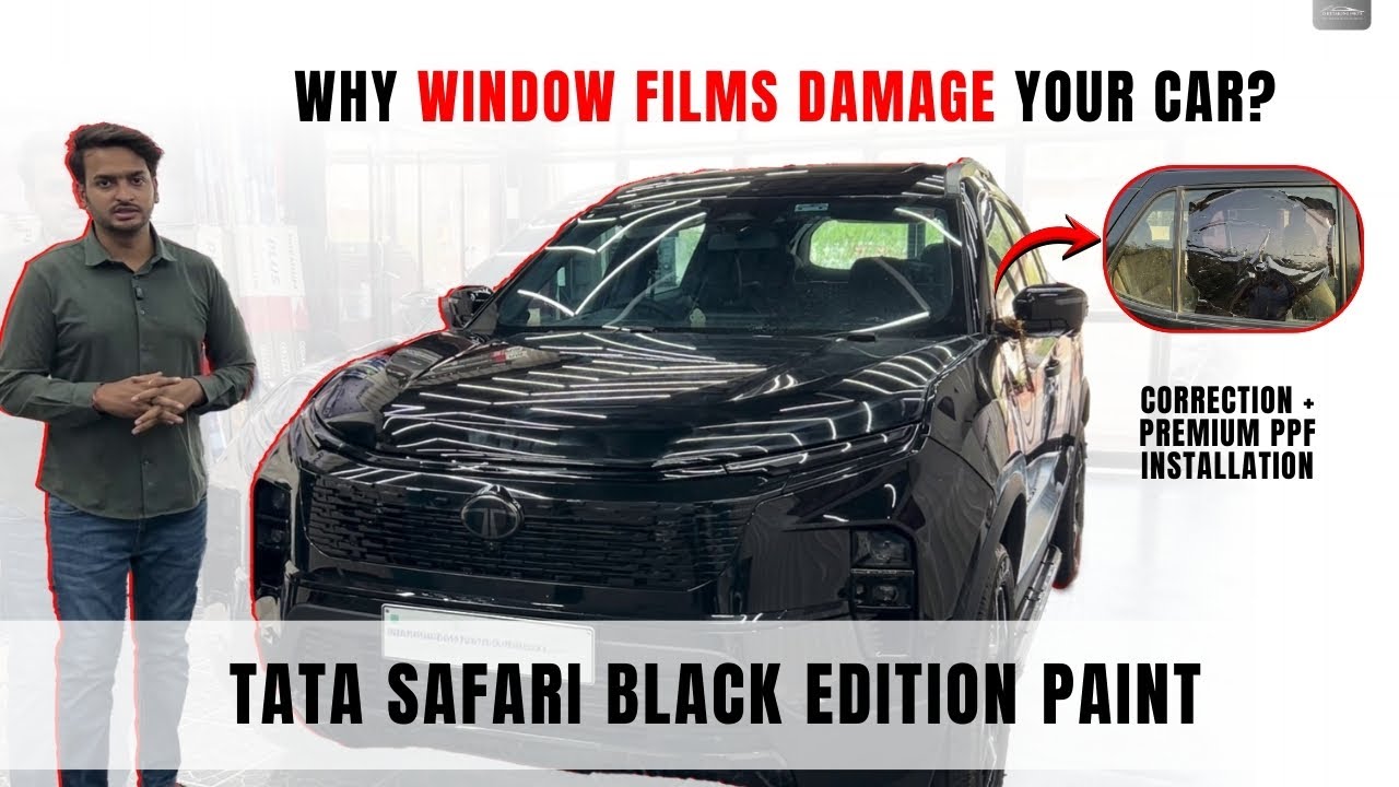 Tata Safari Black Edition PPF | Window Film Mistake Explained (Real Proof)