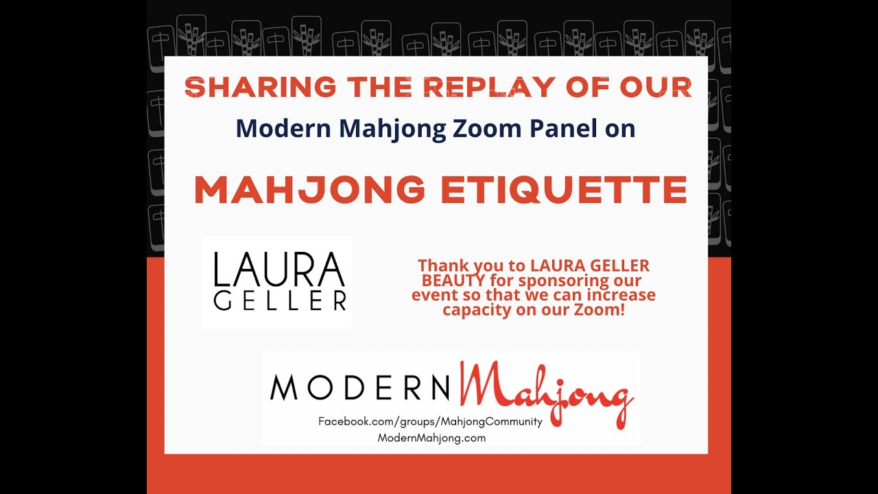 Mah Jongg! Modern Mahjong Panel on Etiquette with Theresa, Linda, Michele, Toby and Gregg