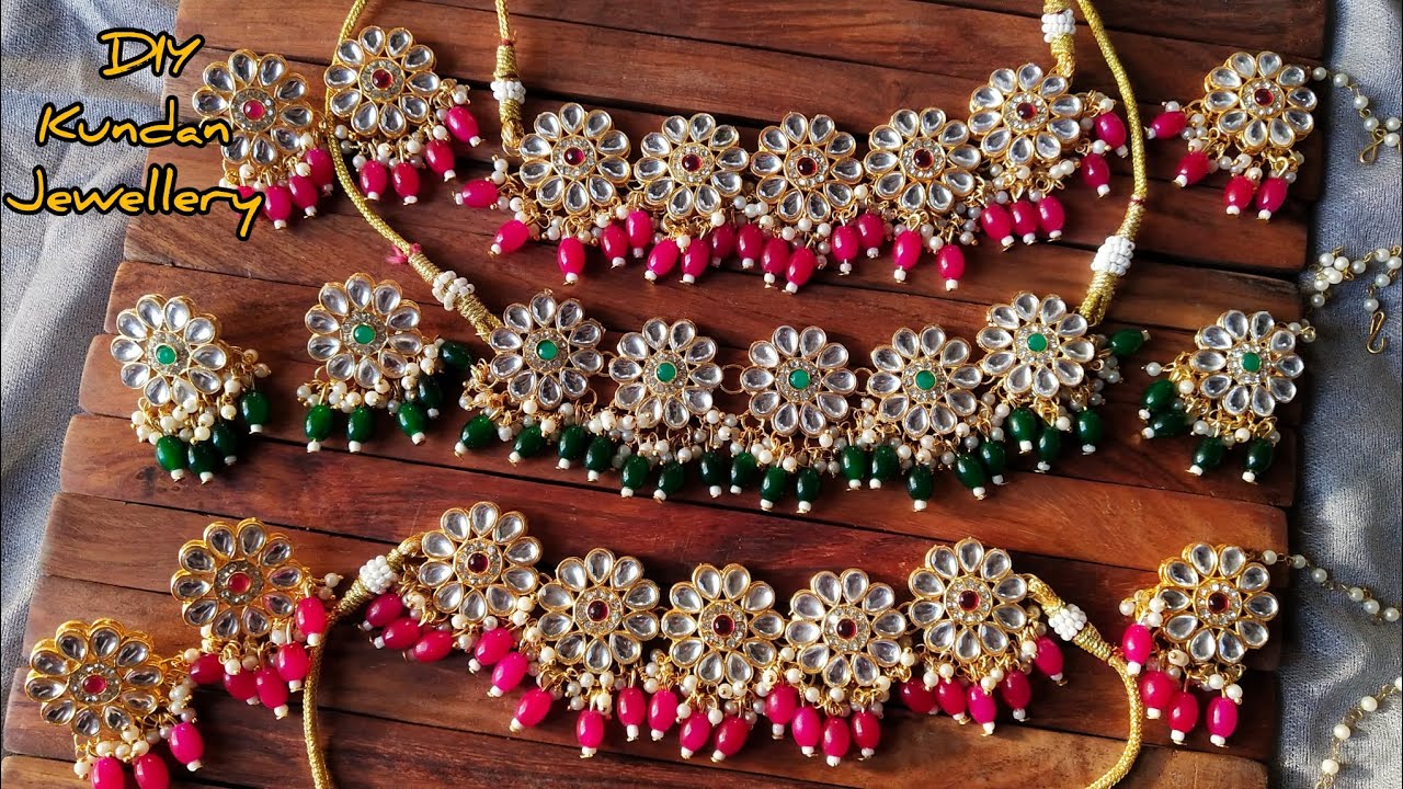 Learn Kundan Jewellery Making At Home 💗 #kundanjewellery #handmadejewelry #youtube #viralvideo