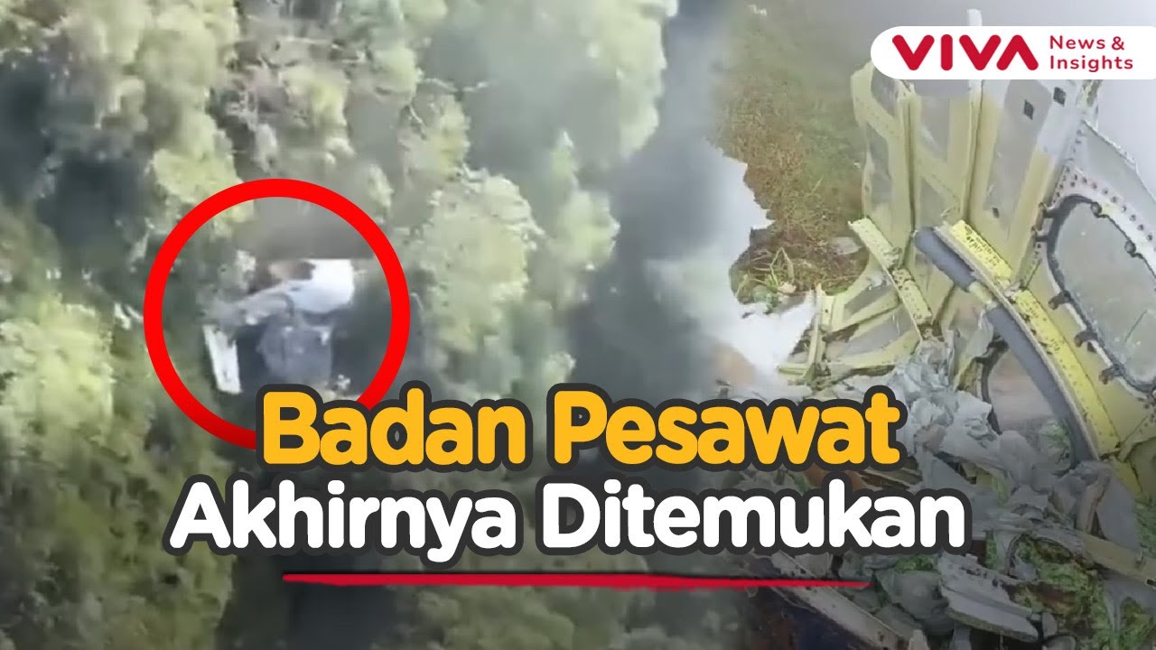 Akhirnya Tim SAR Temukan Badan Pesawat 42-500 ATR di Lereng Terjal