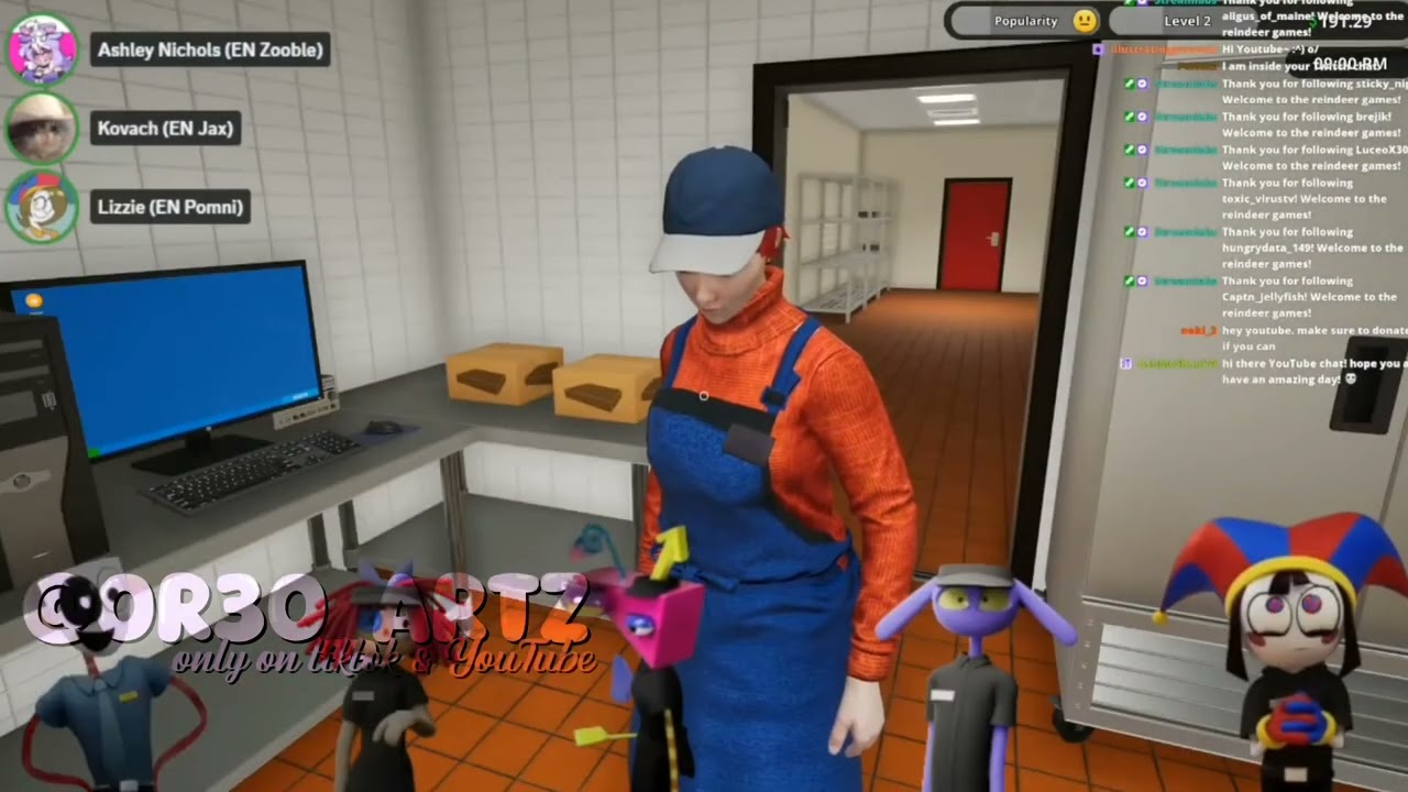 Amanda Hufford Being A Menace For 4 Minutes And 44 Seconds || TADC Cast Plays A Fast Food Simulator