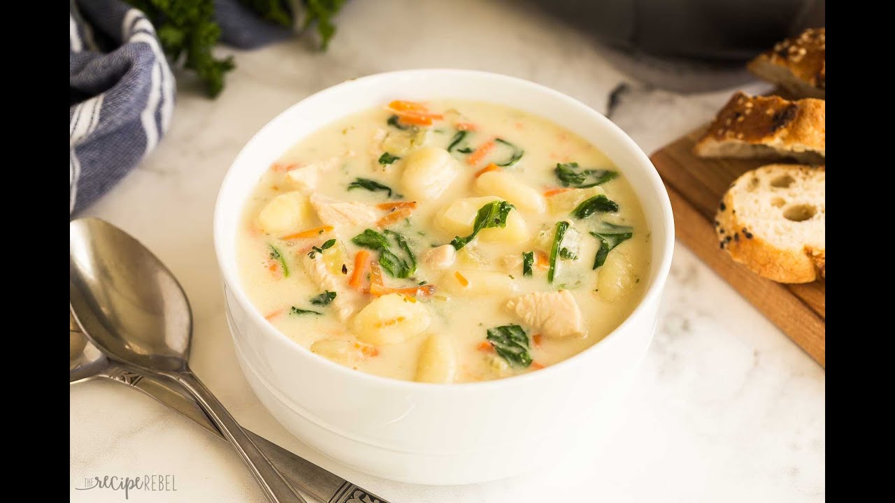 BETTER than Olive Garden Chicken Gnocchi Soup | The Recipe Rebel