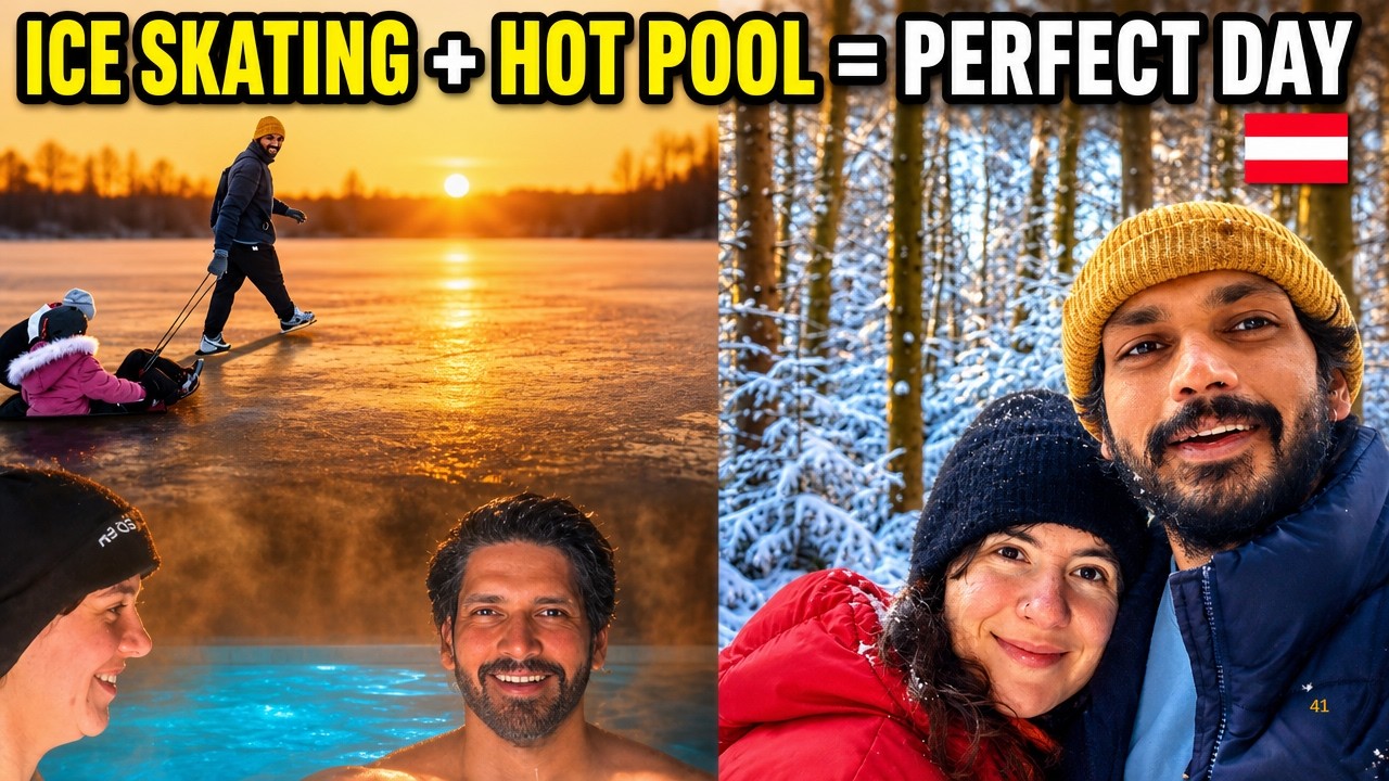 This Day in Austria Was Unreal! Ice Skating + Hot Pool 😍