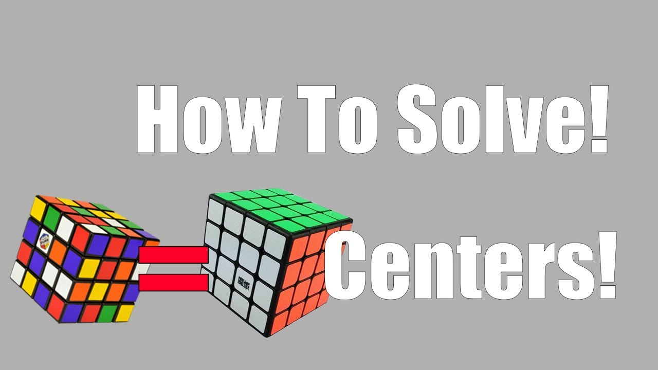 How To Solve The 4x4 Rubik's Cube (The Centers)