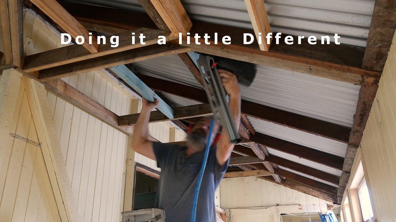 Part 3 - The Trouble with filled in verandas - Framing Angled Ceiling
