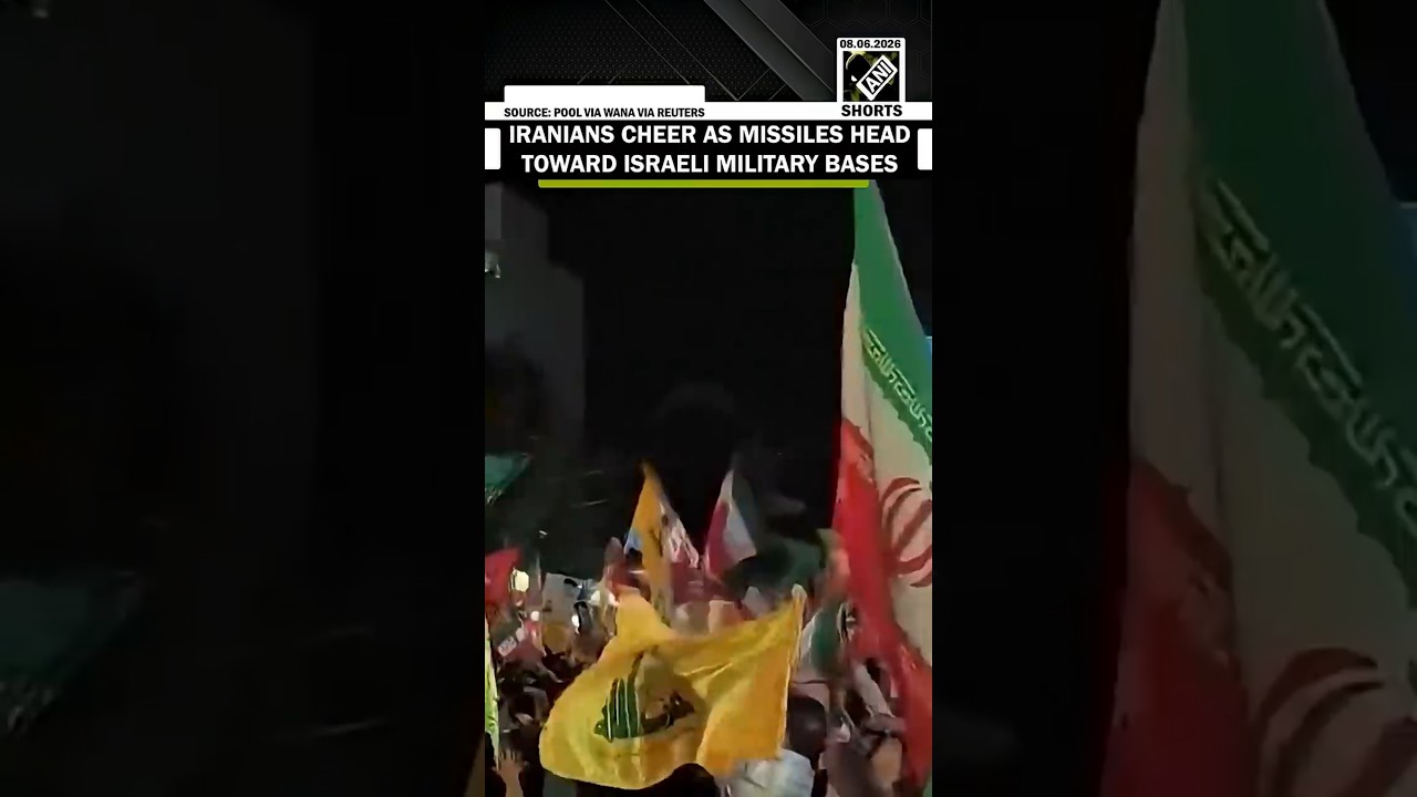 Iranians cheer as Tehran launches missiles toward Israeli Military Bases