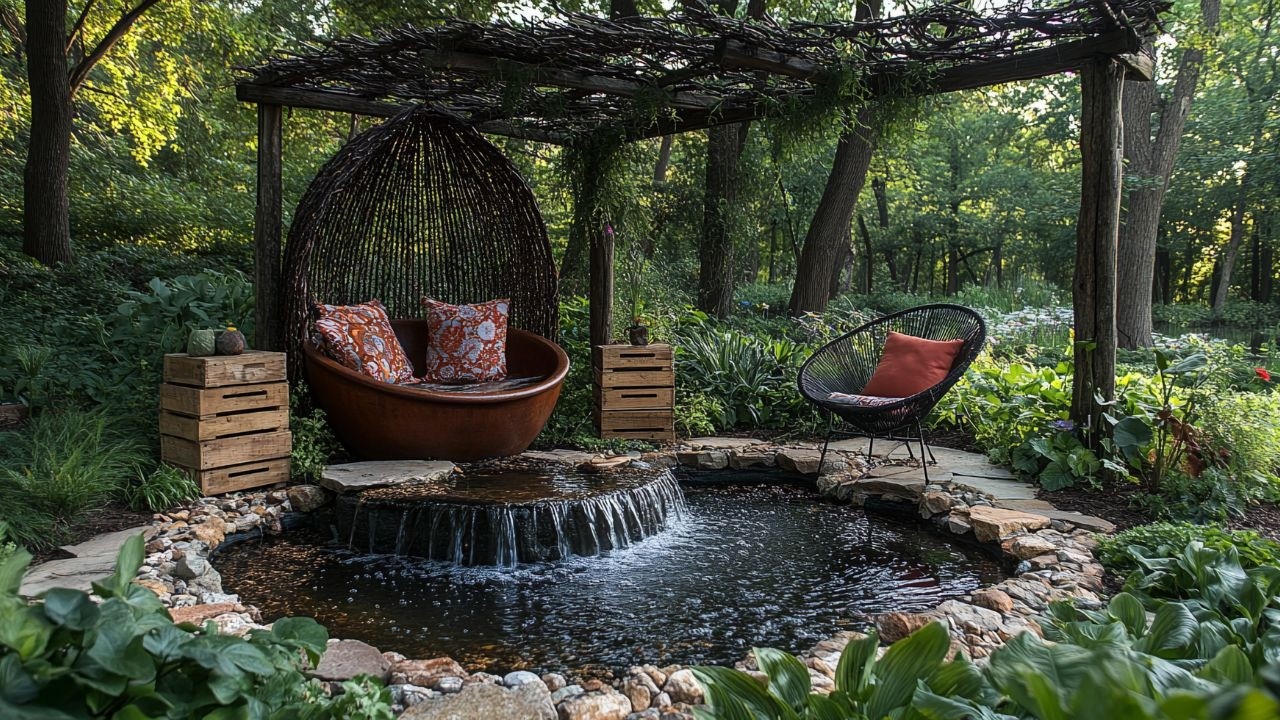 Outdoor Living Trends - Courtyard and Small Garden Makeovers with Rustic Touch