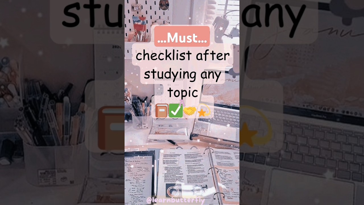 Must Checklist after studying💖 #study #studymotivation #astheticstudy #motivation #studytips #fypシ゚
