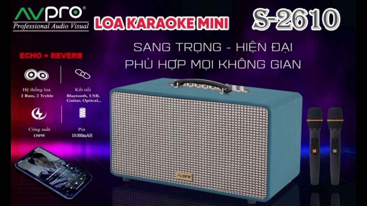 Loa karaoke Mịn S-2610 h&agrave;ng ch&iacute;nh h&atilde;ng Avpro sang trong hiện đại ph&ugrave; hợp mọi kh&ocirc;ng gian
