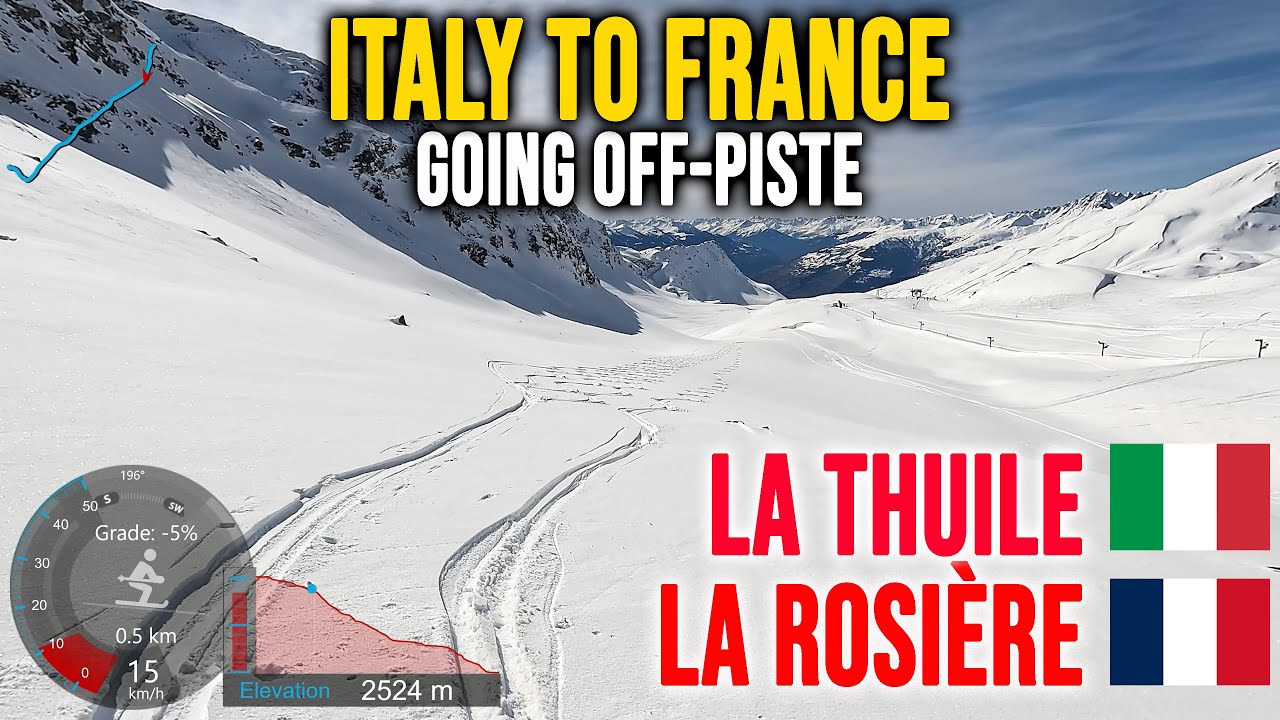 [4K] Skiing La Thuile to La Rosi&egrave;re, Going Off-Piste, Espace San Bernardo Italy France, GoPro HERO13