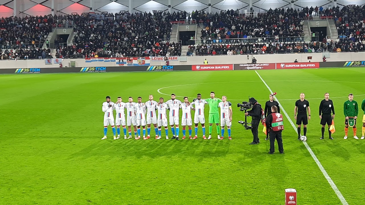 Ons Heemecht The National Anthem of Luxembourg at Stade de Luxembourg vs. Ireland 14.11.2021