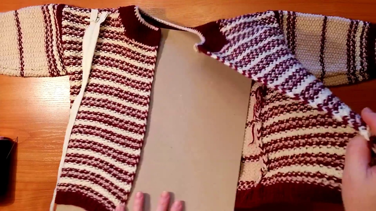 №1 Как вшить молнию в вязанную вещь