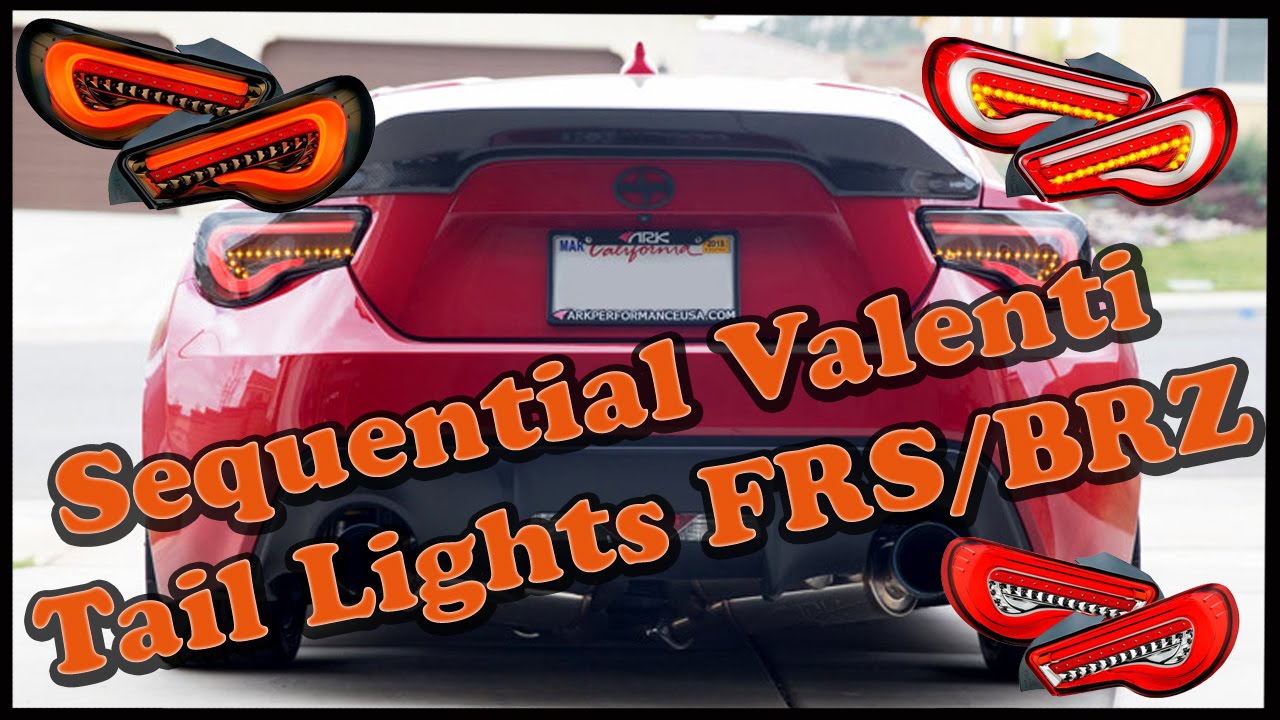 Sequential Valenti Tail Light Comparison - Sequential vs Standard FRS and BRZ