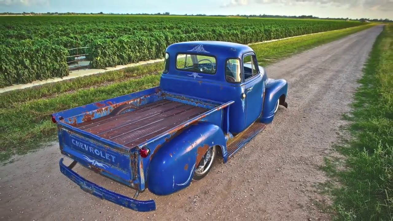 Patina truck, bagged truck, rat rod truck  - Ol Blue 52 Chevy 3100