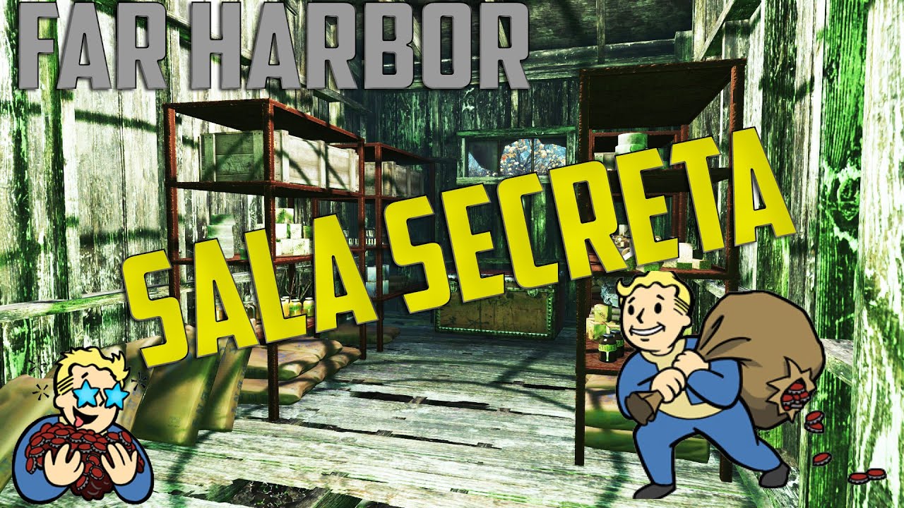 HABITACIÓN SECRETA FALLOUT 4 FAR HARBOR | ARMAS, ARMADURAS, Y MATERIALES