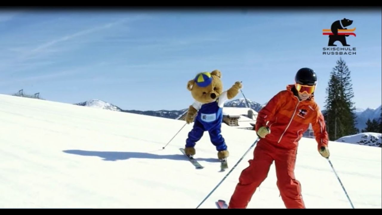 Skifahren mit Brunobär