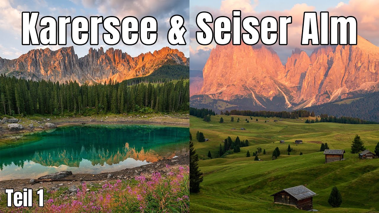 Landschaftsfotografie mit dem Minicamper in den Dolomiten 😍🏞️ - Karersee & Seiser Alm 🚐 Teil 1