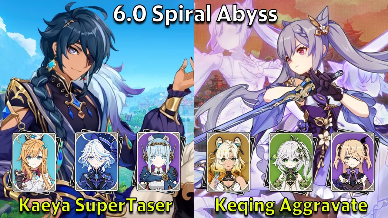 C6 Kaeya SuperTaser - C5 Keqing Aggregate - Genshin Impact 6.0 Spiral Abyss Full Clear